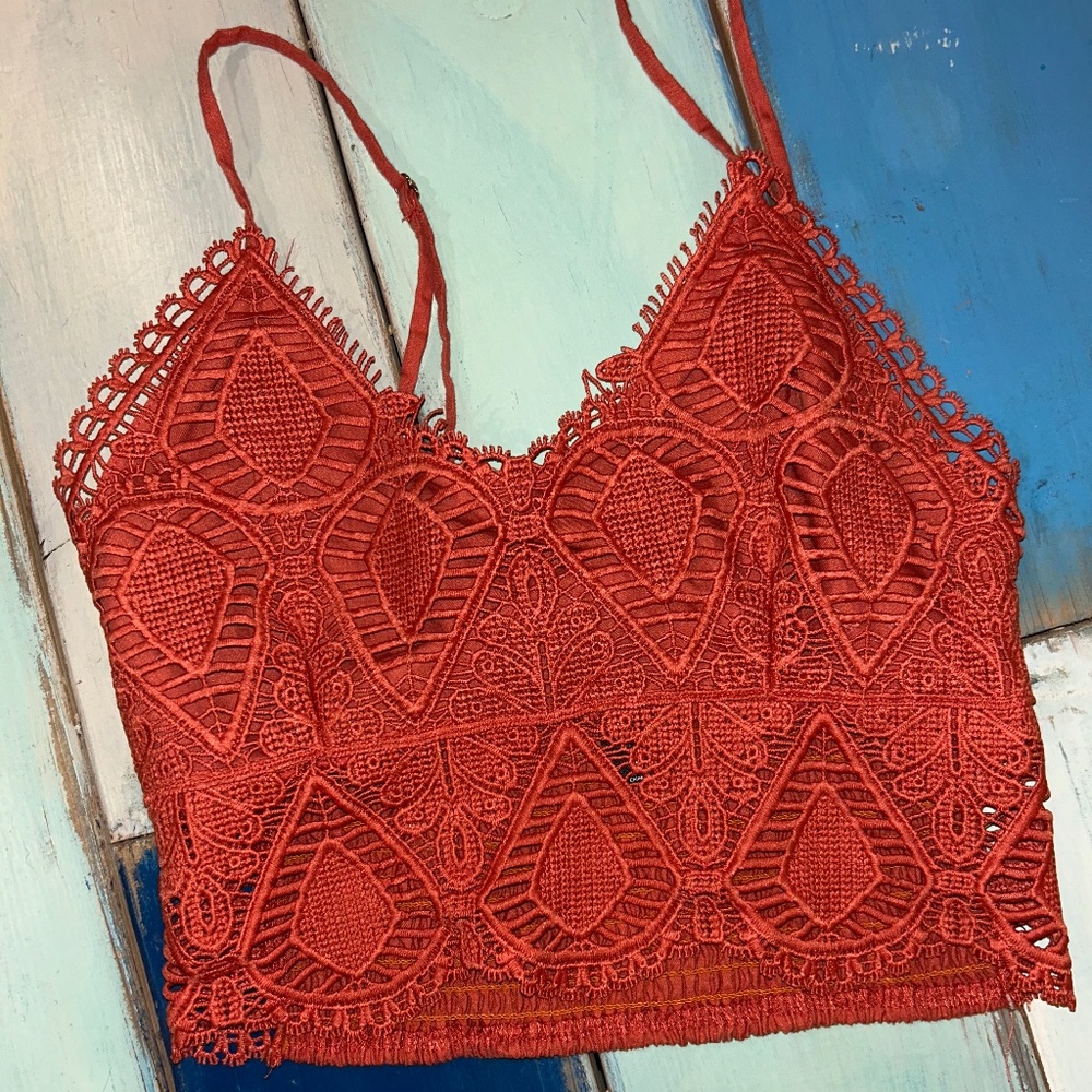 Say What?  Crochet Lace Crop Top